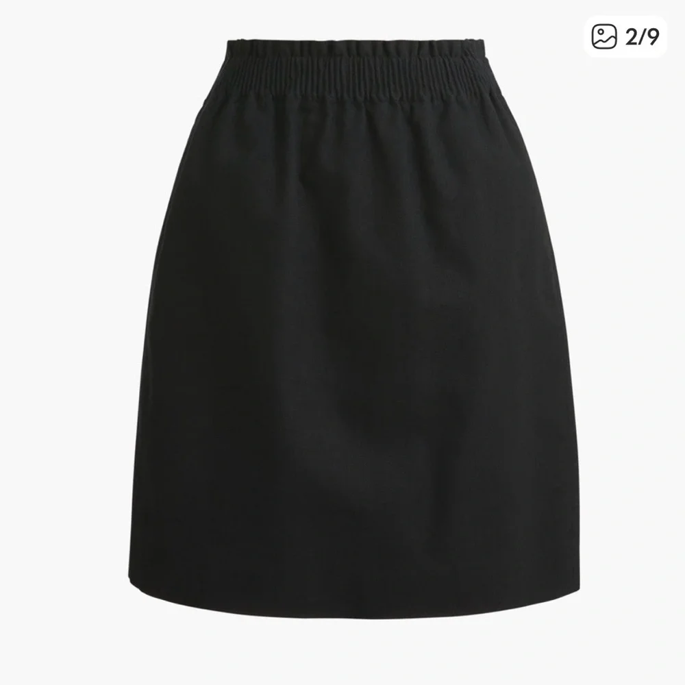 J. Crew Linen-Cotton Blend City Skirt Black. Size 16. - Picture 2 of 9